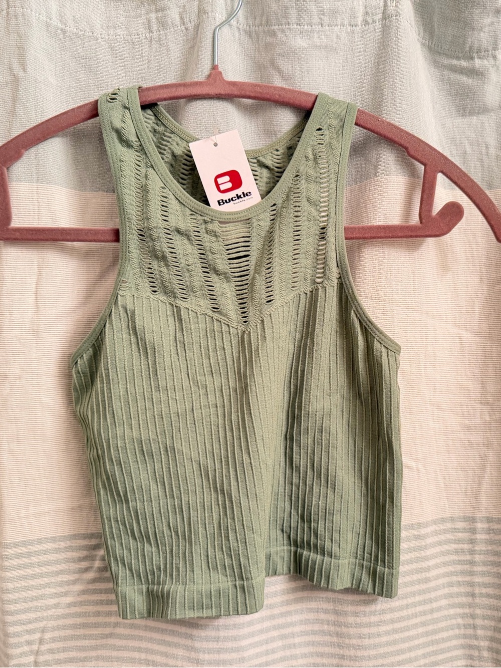 High Neck Ribbed Mid tank from Buckle
